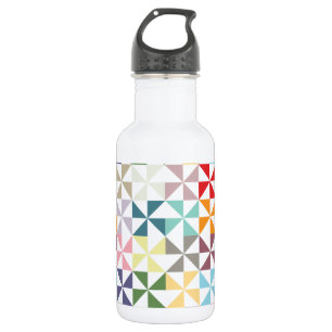 Farbenfrohe geometrische Pinwheel Trinkflasche