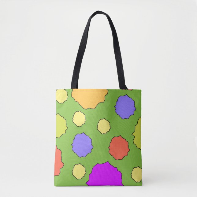 Farbenfrohe geometrische Retro-Funky Circles - Tas (Vorderseite)