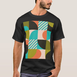 Farbenfrohe geometrische, skandinavische Muster. T-Shirt