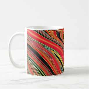 Farbenfrohe geometrische Streifen Kaffeetasse