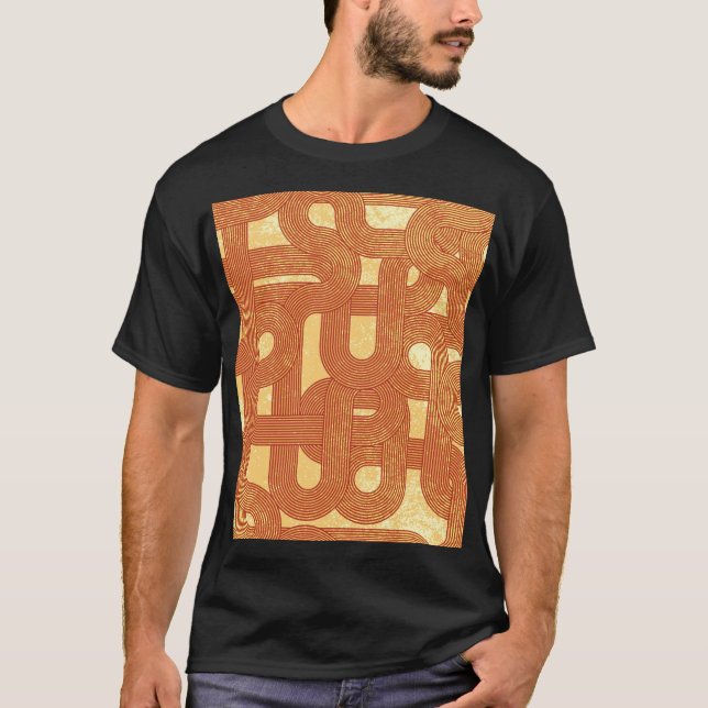 Farbenfrohe geometrische Vintage Abstrakt. T-Shirt (Vorderseite)