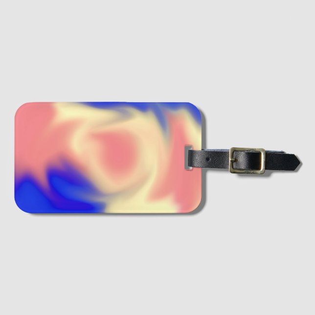 Farbenfrohe Gepäckmarke Gepäckanhänger (Vorderseite (Horizontal))