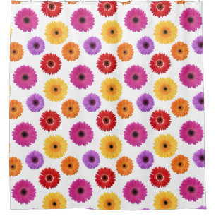 Farbenfrohe Gerber DaisiBold Blumenduschvorhang Duschvorhang