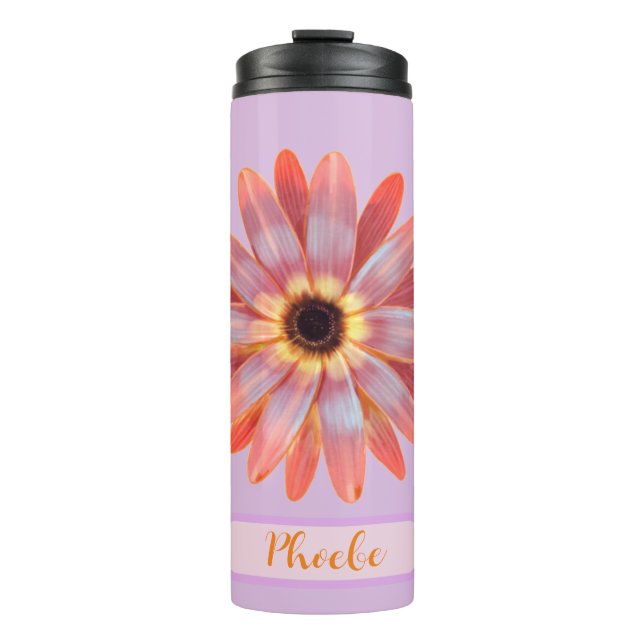 Farbenfrohe Gerbera Daisy Thermal Tumbler Thermosbecher (Vorderseite)