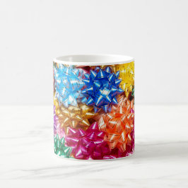 Farbenfrohe Geschenkbogen Party präsentieren Bugfe Kaffeetasse