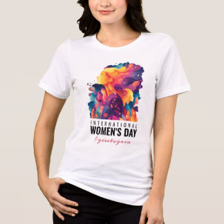 Farbenfrohe Gesichter Abstracter Frauentag | IWD Tri-Blend Shirt