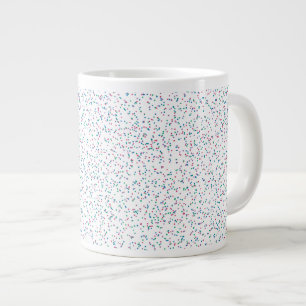 Farbenfrohe, gesprenkelte Frühlingspunkte riesige Jumbo-Tasse