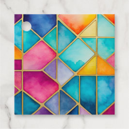 Farbenfrohe Gestaltete Glaskunst - Tags Geschenkanhänger