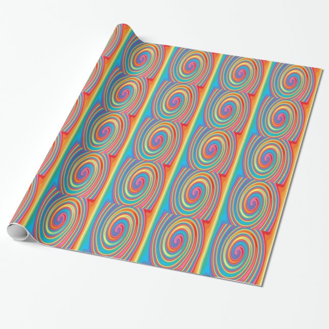 Farbenfrohe Gestaltung Geschenkpapier (Ungerollt)