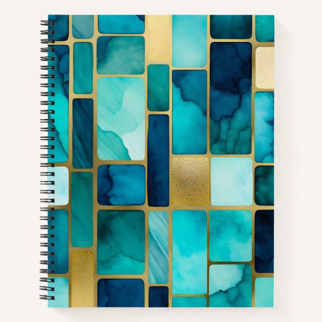 Farbenfrohe gestanzte Glas Art Spirituosen Noteboo Notizbuch (Vorderseite)