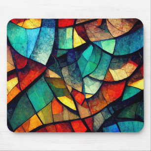 Farbenfrohe gestanzte Glasentnahme Mousepad