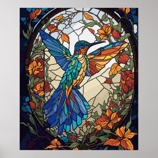 Farbenfrohe gestanzte Gläser Poster (Vorne)