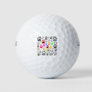 Farbenfrohe, gestörte Hundeschraube Golfball
