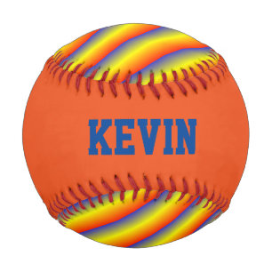 Farbenfrohe gestreifte, benutzerdefinierte Basebal Baseball
