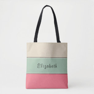 Farbenfrohe gestreifte Individuelle Name-Tasche