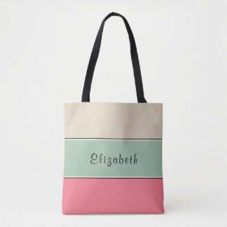 Farbenfrohe gestreifte Individuelle Name-Tasche
