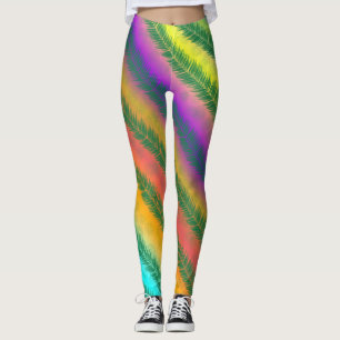 Farbenfrohe gestreifte Leggings