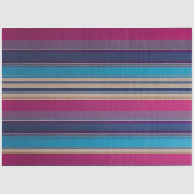 Farbenfrohe gestreifte Stoffgewebe Gewebe Seidenpapier (Vorderseite)