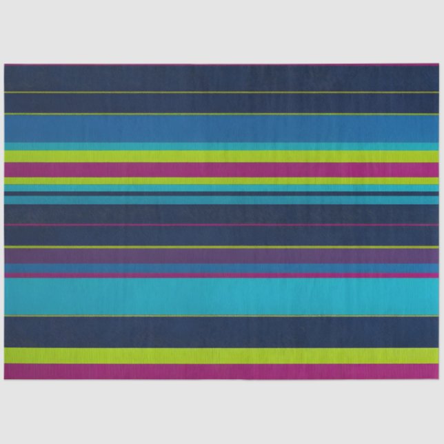 Farbenfrohe gestreifte Stoffgewebe Gewebe Seidenpapier (Vorderseite)