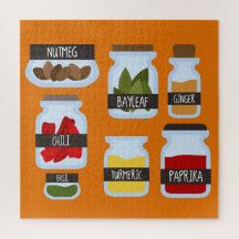 Farbenfrohe Gewürzgläser Kochkunst