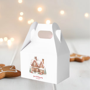 Farbenfrohe Gingerbret House Geburtstagsparty Geschenkschachtel