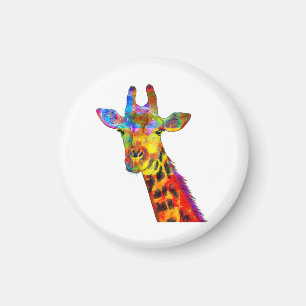 Farbenfrohe Giraffe Magnet