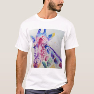 Farbenfrohe Giraffe Tierfarben Design T-Shirt