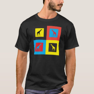 Farbenfrohe Giraffen T-Shirt