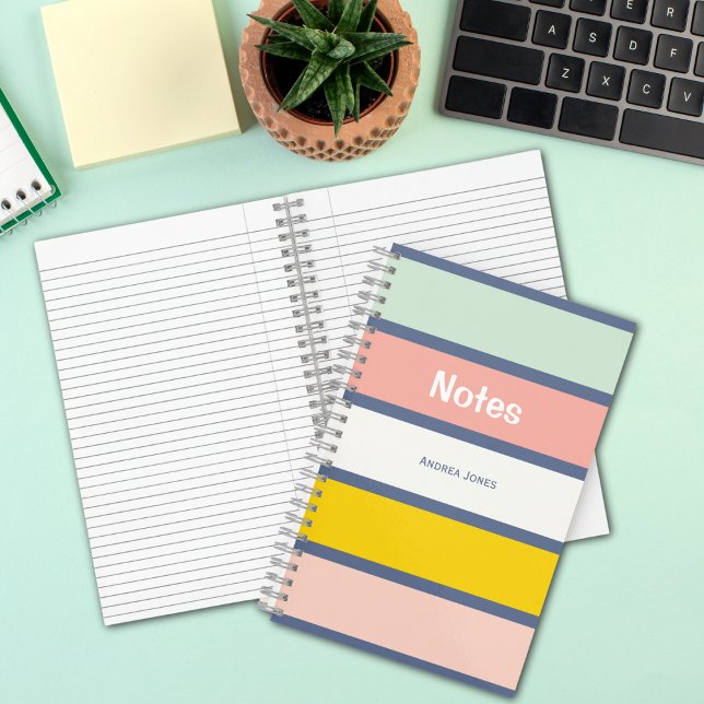 Farbenfrohe Girlpastel Mit Monogramm Hinweise zur  Notizbuch (Von Creator hochgeladen)