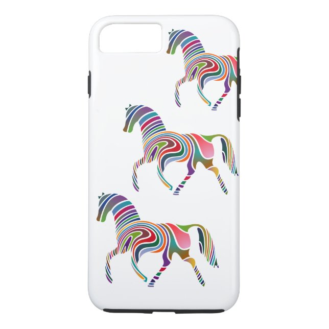 Farbenfrohe Girly Fantasy Horse Case-Mate iPhone Hülle (Rückseite)