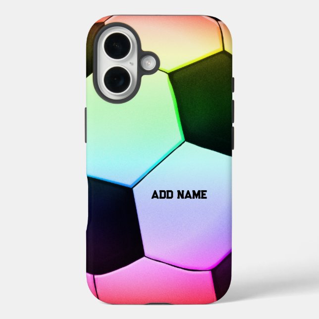 Farbenfrohe Girly Soccer | Fußball Case-Mate iPhone Hülle (Rückseite)