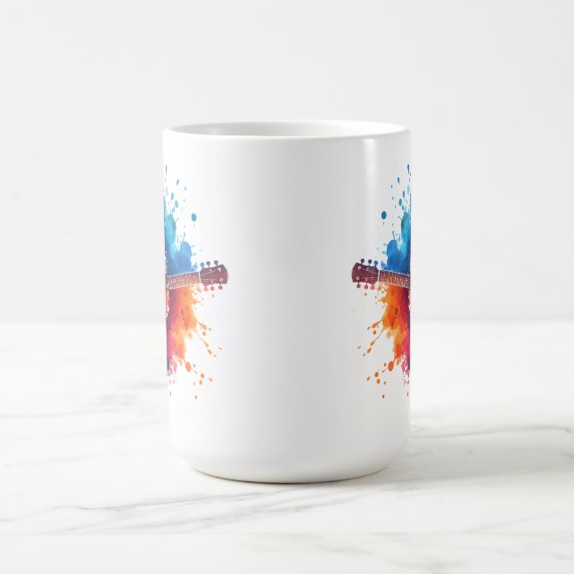 Farbenfrohe Gitarre Kaffeetasse (Mittel)