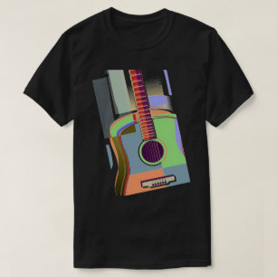 Farbenfrohe Gitarre-T - Shirt