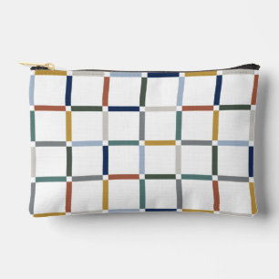 Farbenfrohe Gitter im Negativen Weltraum Jugendsti Zubehörtasche