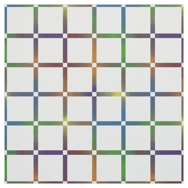 Farbenfrohe Gitter mit Negativ-Space-Blended-Regen Stoff (Muster)