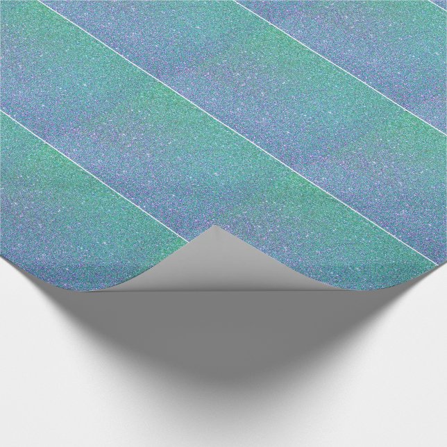 Farbenfrohe Glam Imitate Glitzer Geschenkpapier (Ecke)
