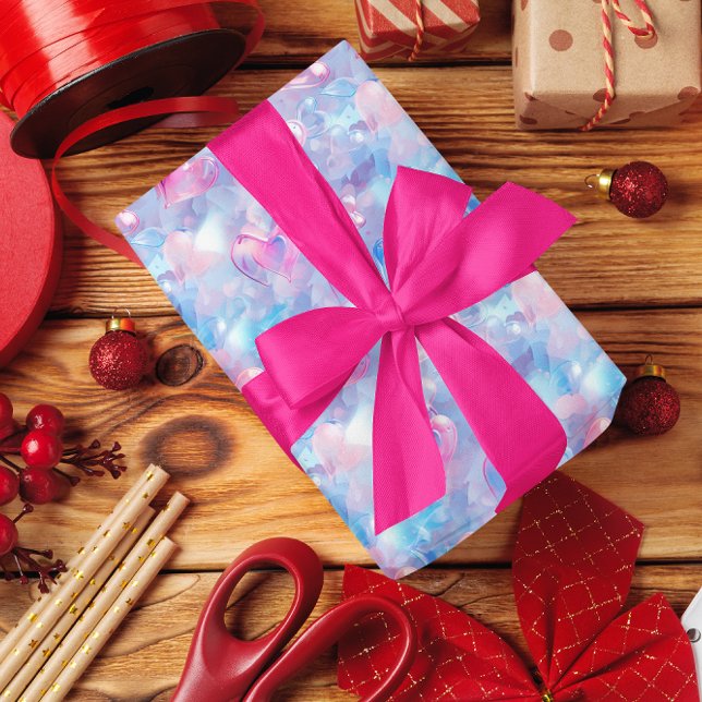 Farbenfrohe Glasherzen Valentinstag  Geschenkpapier (Von Creator hochgeladen)