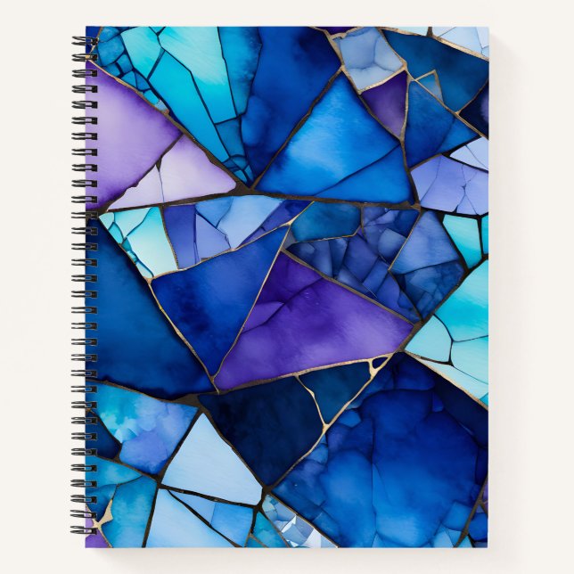 Farbenfrohe Glasmosaik Art Spirituosen Notebook Notizbuch (Vorderseite)