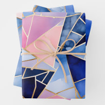 Farbenfrohe Glasmosaik Art Wrapping Paper Sheets