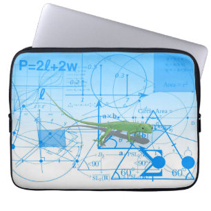 Farbenfrohe Gleichungen Geometrische Gestaltungsmu Laptopschutzhülle