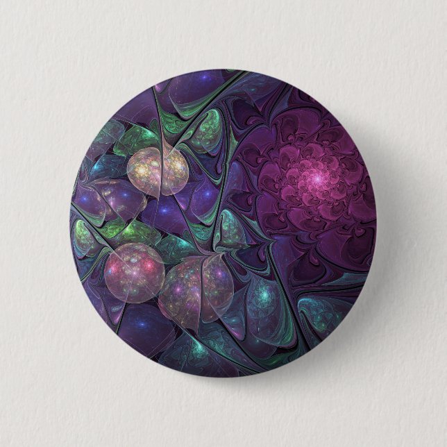 Farbenfrohe Glitterwochen Modernes Abstraktes Frak Button (Vorderseite)