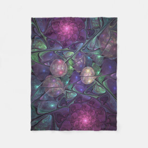 Farbenfrohe Glitterwochen Modernes Abstraktes Frak Fleecedecke