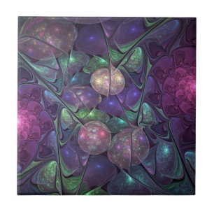 Farbenfrohe Glitterwochen Modernes Abstraktes Frak Fliese