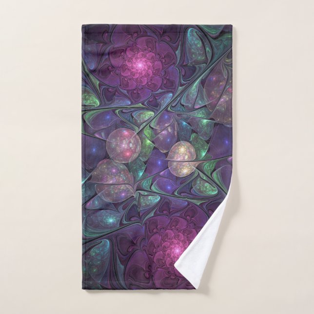 Farbenfrohe Glitterwochen Modernes Abstraktes Frak Handtuch (Handtuch)