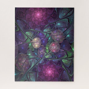 Farbenfrohe Glitterwochen Modernes Abstraktes Frak Puzzle