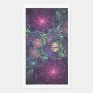 Farbenfrohe Glitterwochen Modernes Abstraktes Frak Serviette