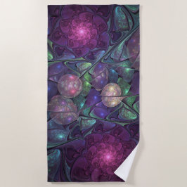 Farbenfrohe Glitterwochen Modernes Abstraktes Frak Strandtuch