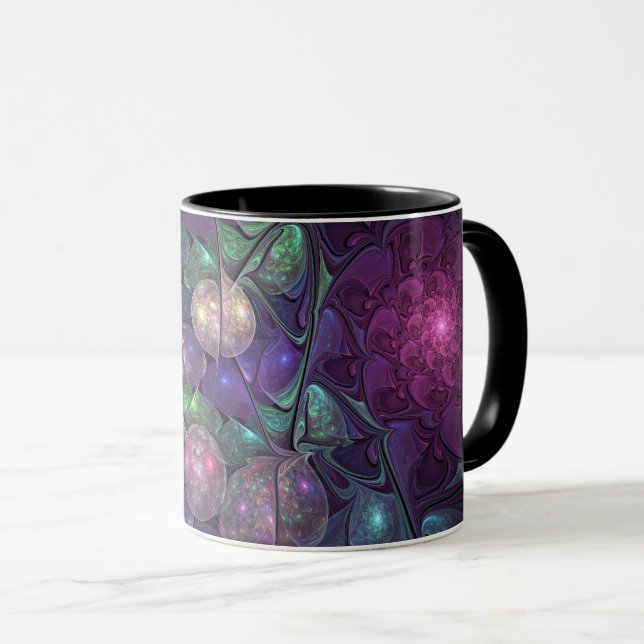 Farbenfrohe Glitterwochen Modernes Abstraktes Frak Tasse (VorderseiteRechts)