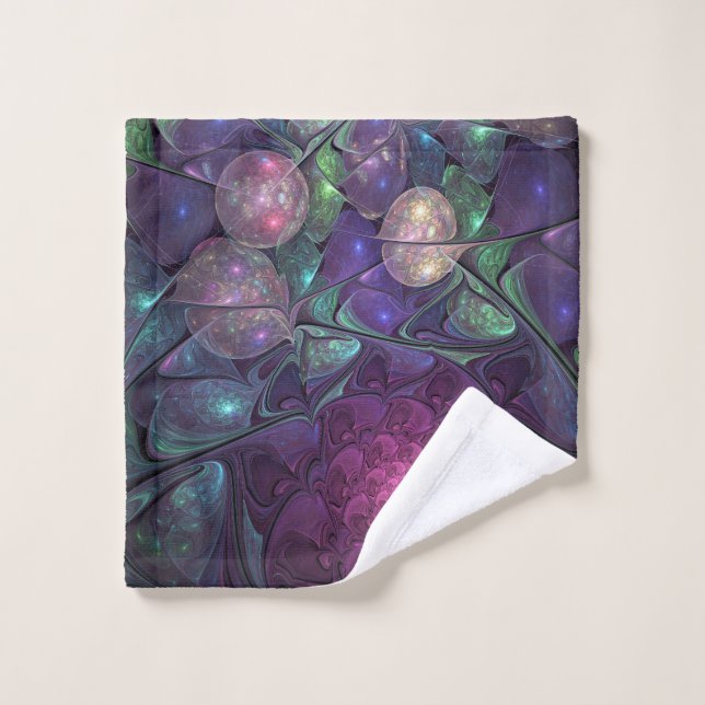 Farbenfrohe Glitterwochen Modernes Abstraktes Frak Waschlappen (Waschlappen)