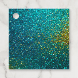 Farbenfrohe Glitzer Art Gift Tags Geschenkanhänger